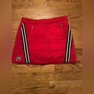 Pearly Gates Women’s Sz 1 Red Quilted Sporty Y2K Inspired Tennis Golf Skirt
